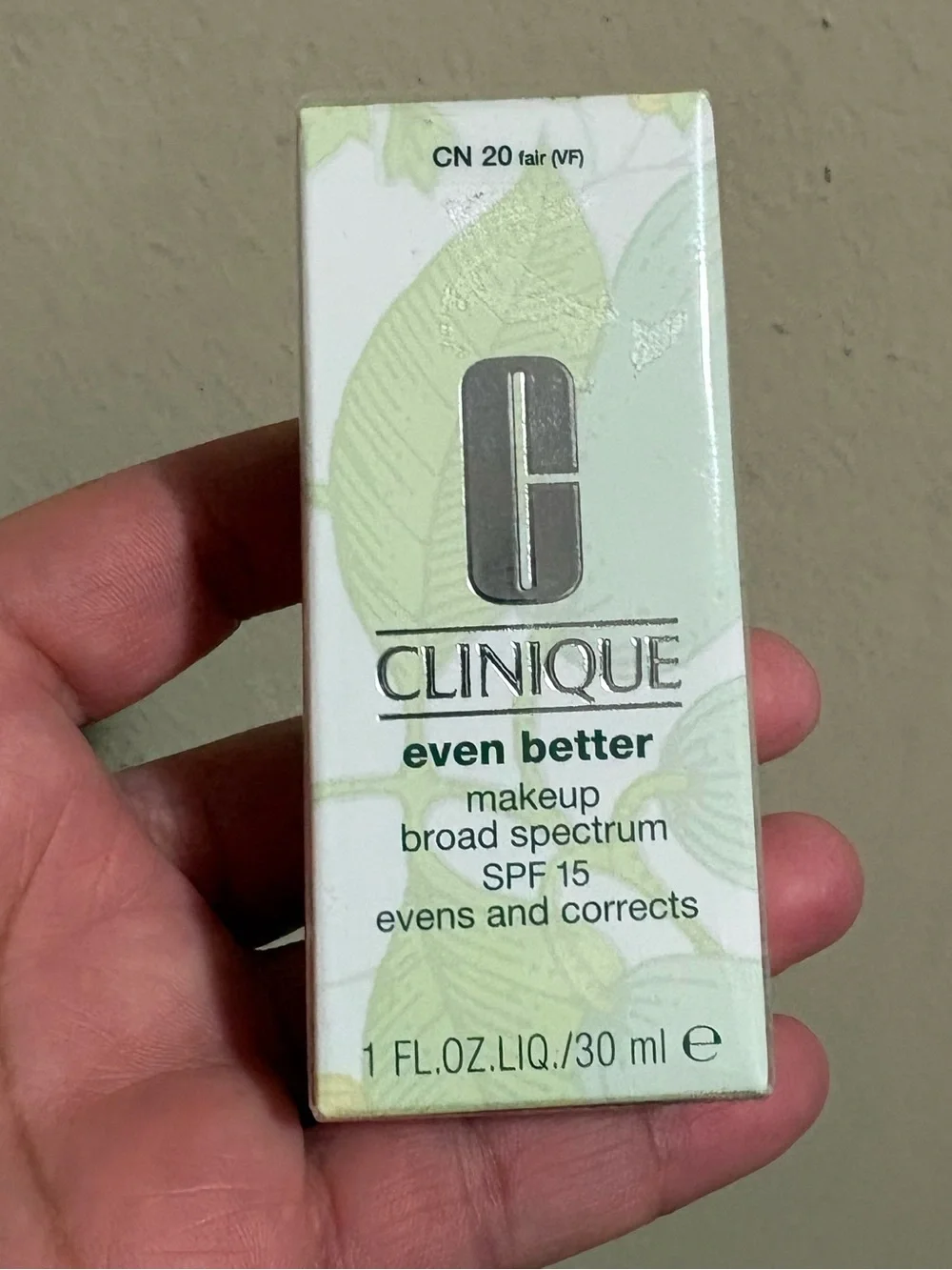 Clinique Even Better Makeup SPF 15 - CN 20 Fair (VF) Brand New Factory Sealed.